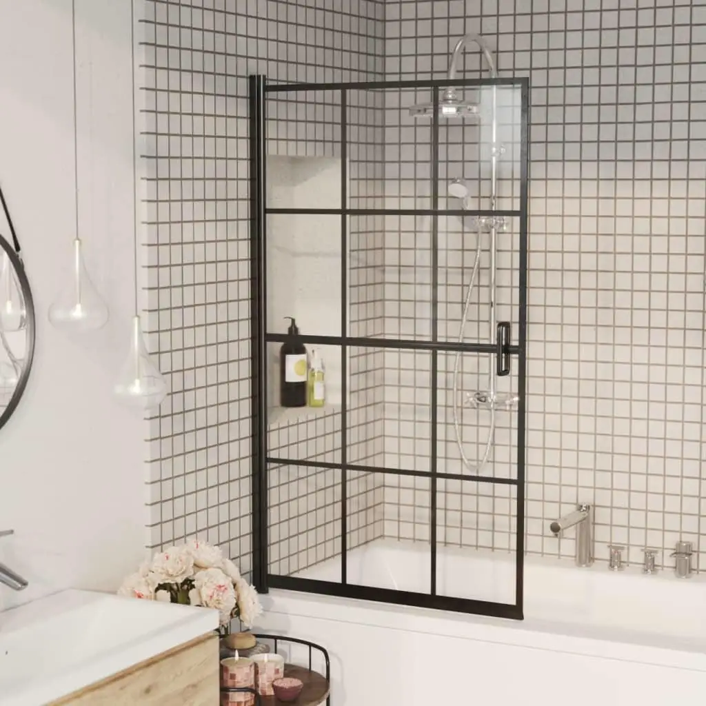Black ESG Shower Enclosure 31.5x55.1 Inch - Modern Bathroom Glass Partition