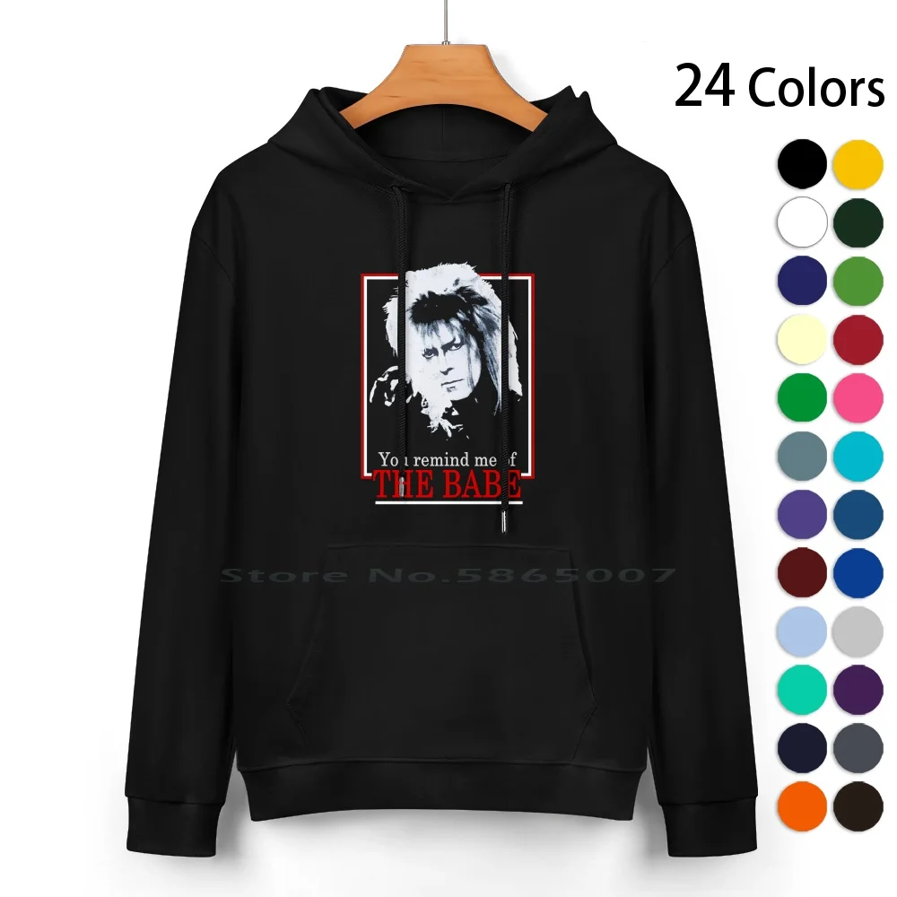 Womens Labyrinth Retro You Remind Me Of The Babe Pure Cotton Hoodie Sweater 24 Colors Womens Labyrinth Worm Ludo Labyrinth