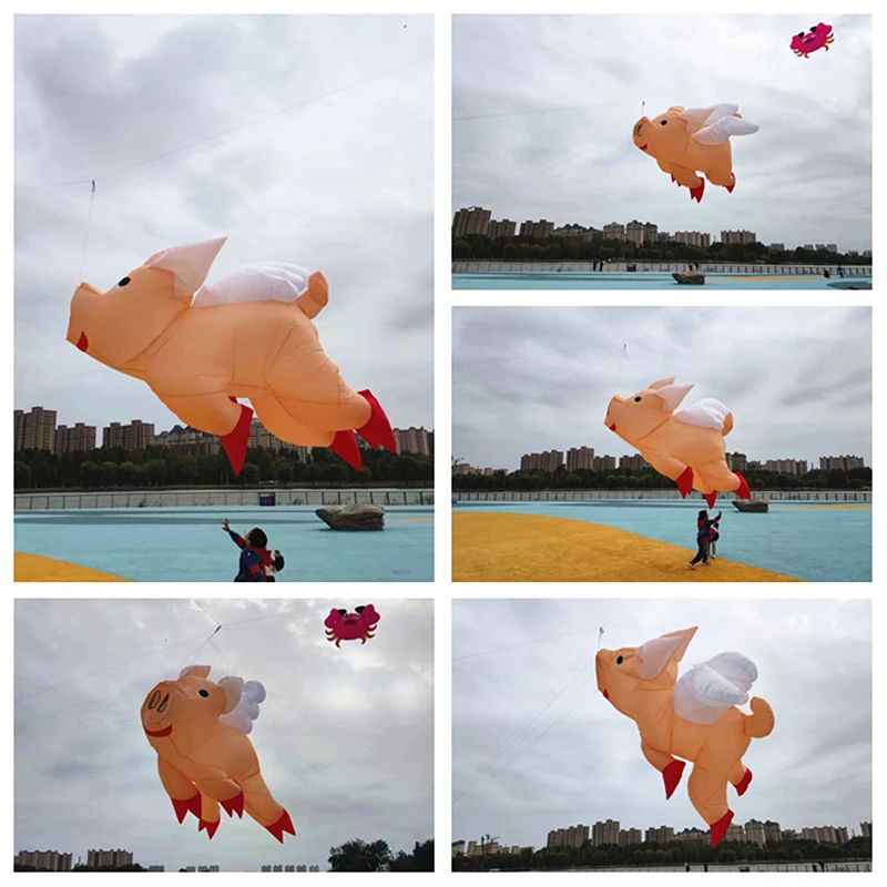 Inflatable kites show giant kite pendant pig kites flying toys for adults sport toy Kite surfing dragon kite jouer show kites