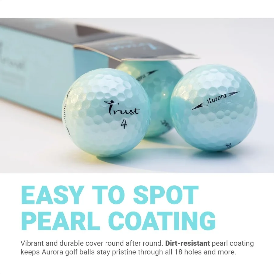 الثقة على كرات الجولف أورورا روزا كريستال يوريتان سلسلة لافتة للنظر أقصى مسافة ملمس ناعم مستقيم الطيران الأخضر