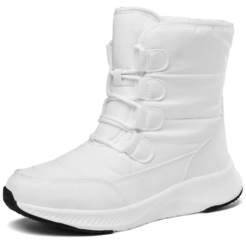 

Women Winter Boots 2024 White Outdoor Snow Boots Water-resistance Short Upper Non-slip Quality Plush Platform Shoes Botas Mujer