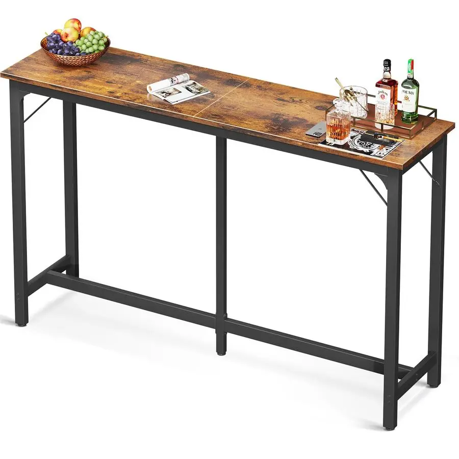 

63 inch Bar Table, Bar Height Pub Table, Counter Height Bar Table, Rectangular High Top Kitchen amp Dining Counter Tables with S