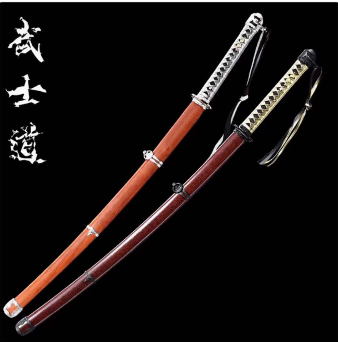 عالية الجودة خشبية الجيش العسكري الياباني كاتانا السيف خشب الورد شفرة ممارسة سلاح تأثيري الدعائم غير حادة