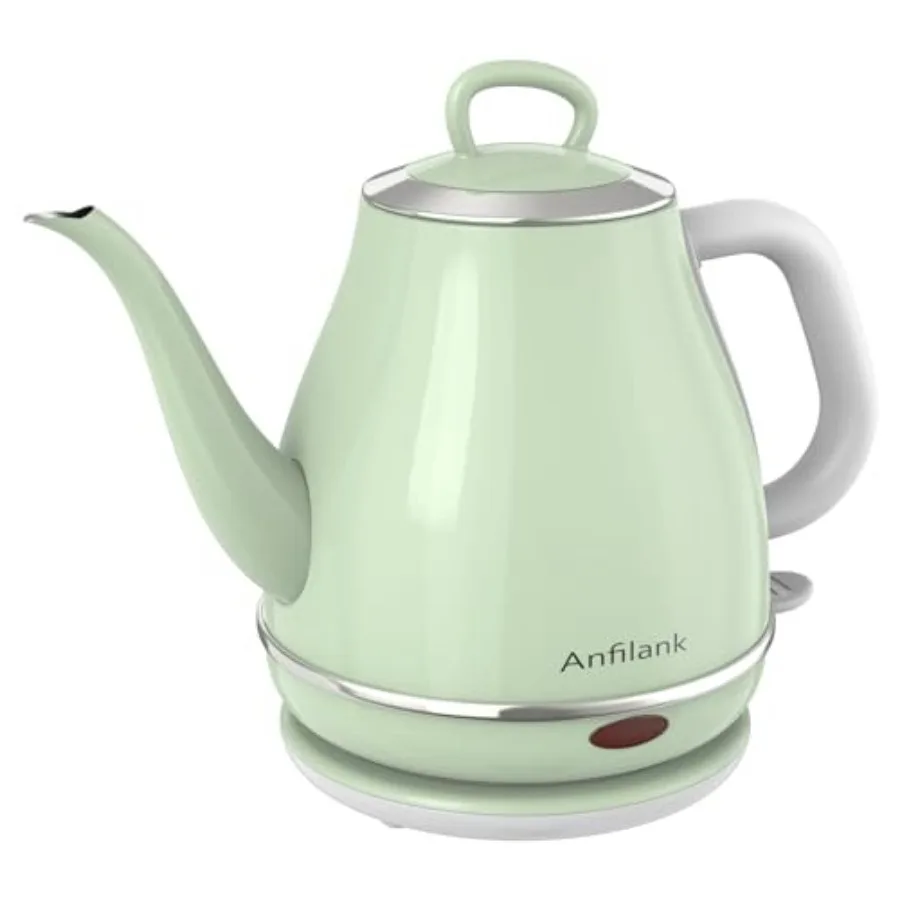 

Electric Gooseneck Kettle 1L 1500WFast Boil 100% Stainless Steel BPA Free Pour-Over Coffee and Tea Kettle Water Boiler with Aut