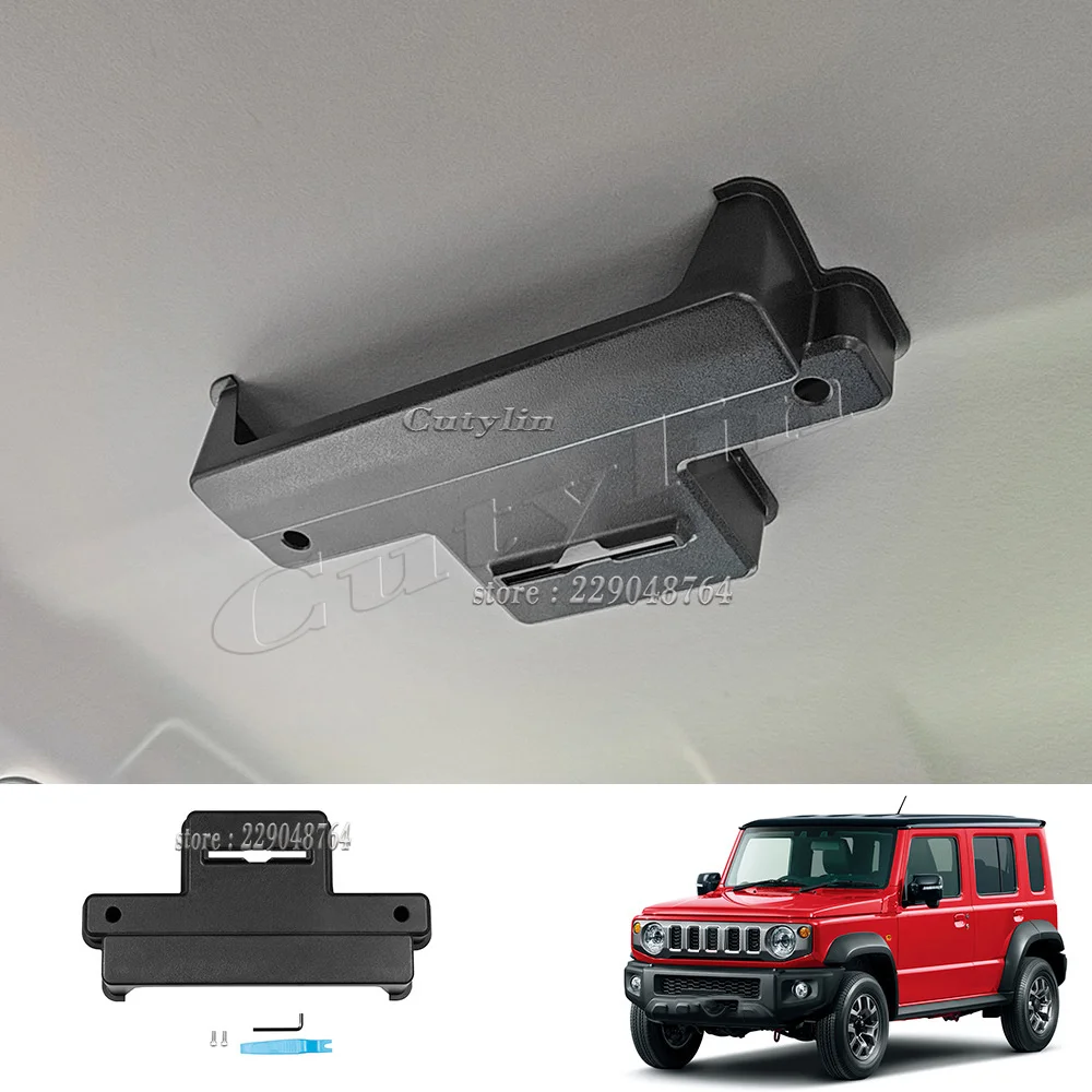 Für Suzuki Jimny Nomade 2025 2026 ABS Mattschwarze Auto-Dachbox & Regenschirm-Aufbewahrung Innenraum-Modifikationszubehör