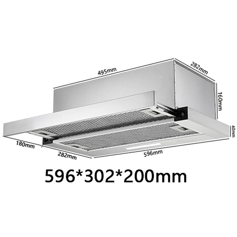 Campana extractora para cocina, cuarto de alquiler, succión superior, drenaje de cocina, ventilador de cocina, campana extractora de succión grande, fácil de limpiar