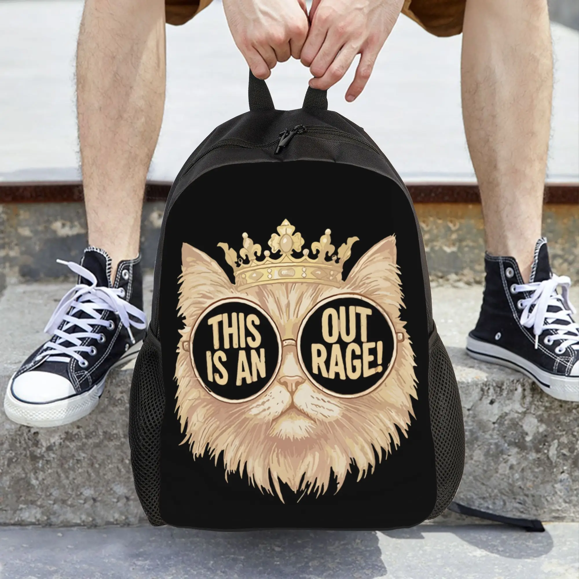 Goddammit Donut Funny Book Lover Backpack Female  Big Backpacks Polyester Kawaii High School Bags Style High Quality Rucksack