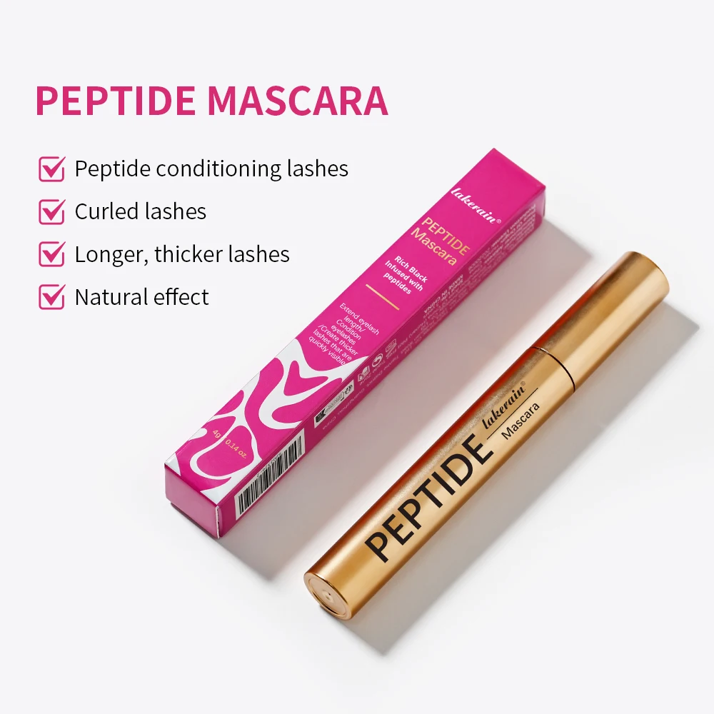 Mascara peptidique noir, construction plus longue, longueur des cils, pour aider à la croissance des cils, soin nourrissant, maquillage plus fort et épais