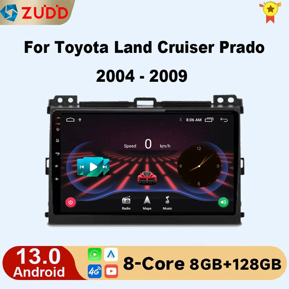 

DSP 4G For Toyota Land Cruiser Prado LC120 GPS Car Radio Multimedia Video Player Autoradio Android Navigation GX470 DVD 2Din