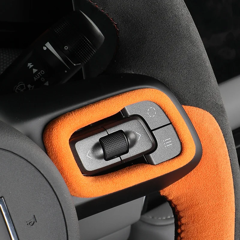 Suitable for 2024 2025 ZEEKR 001 steering wheel button guard frame suede interior modification