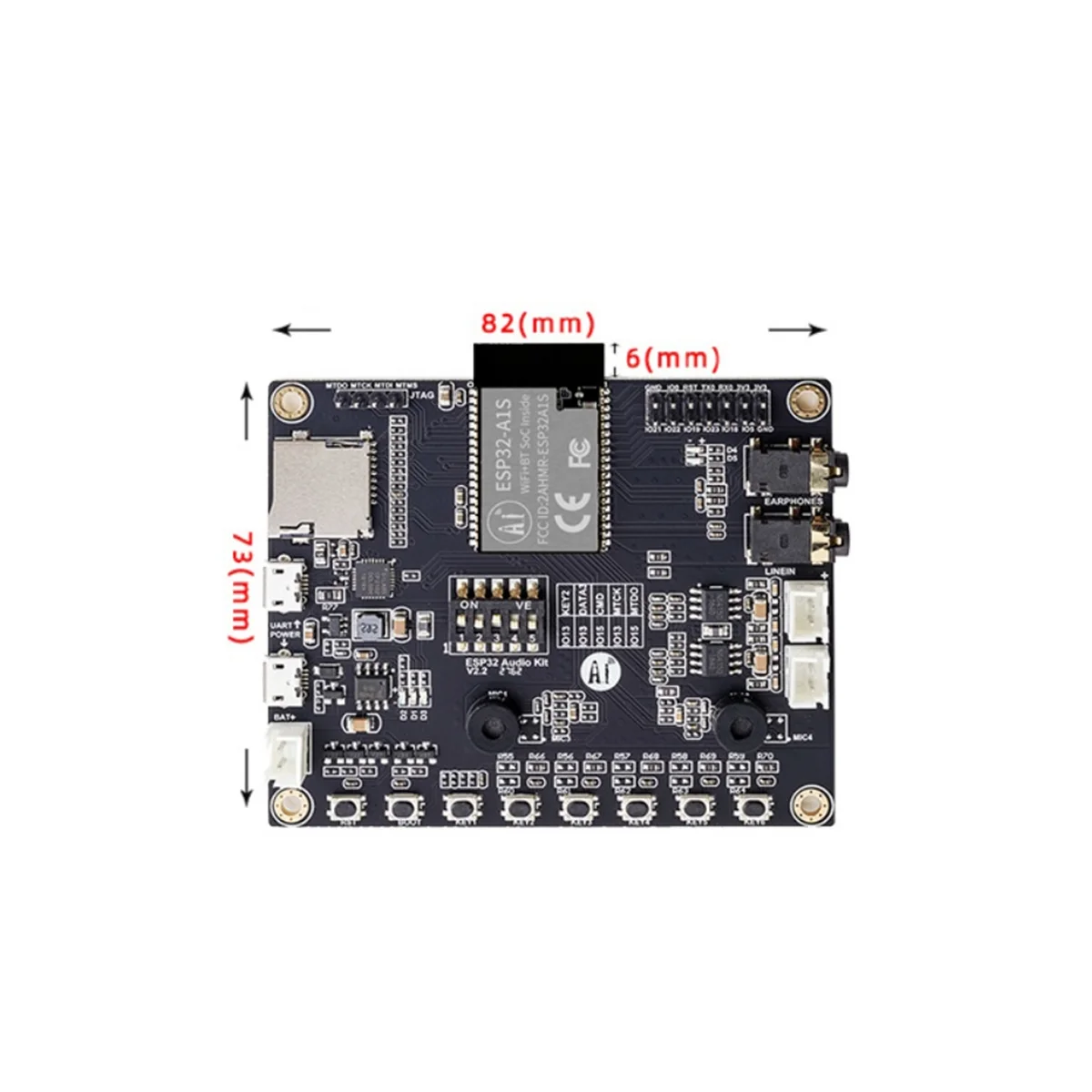 Placa de desarrollo de Audio portátil multifuncional, serie ESP32 A WiFi, módulo Bluetooth