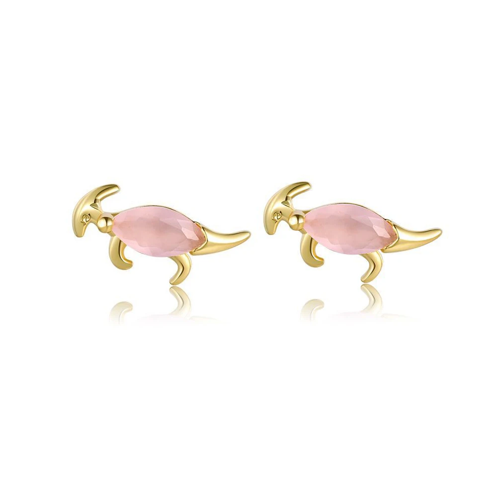 Korean Stainless Steel Dinosaur Ear Studs Earring For Women Cartilage Piercing Earring Fashion Jewelry Unusual Accessories Girls