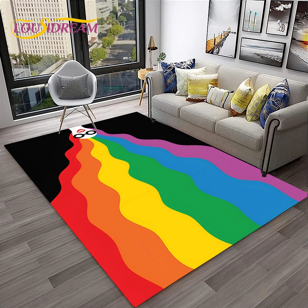 Alfombra antideslizante 3D Illusion Vision HD para el hogar, sala de estar, dormitorio, sofá, felpudo, decoración, área de niños