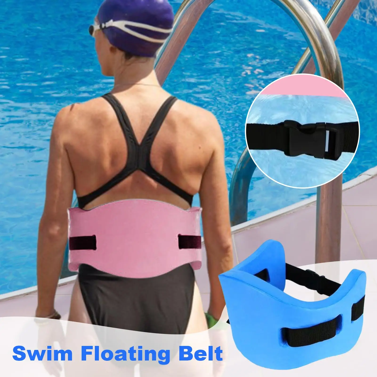 EVA Swim Belt Buoyancy Board Adjustable Flotation Safety Belt for Adults Kids Swimming Training Pool Snorkeling Exercise