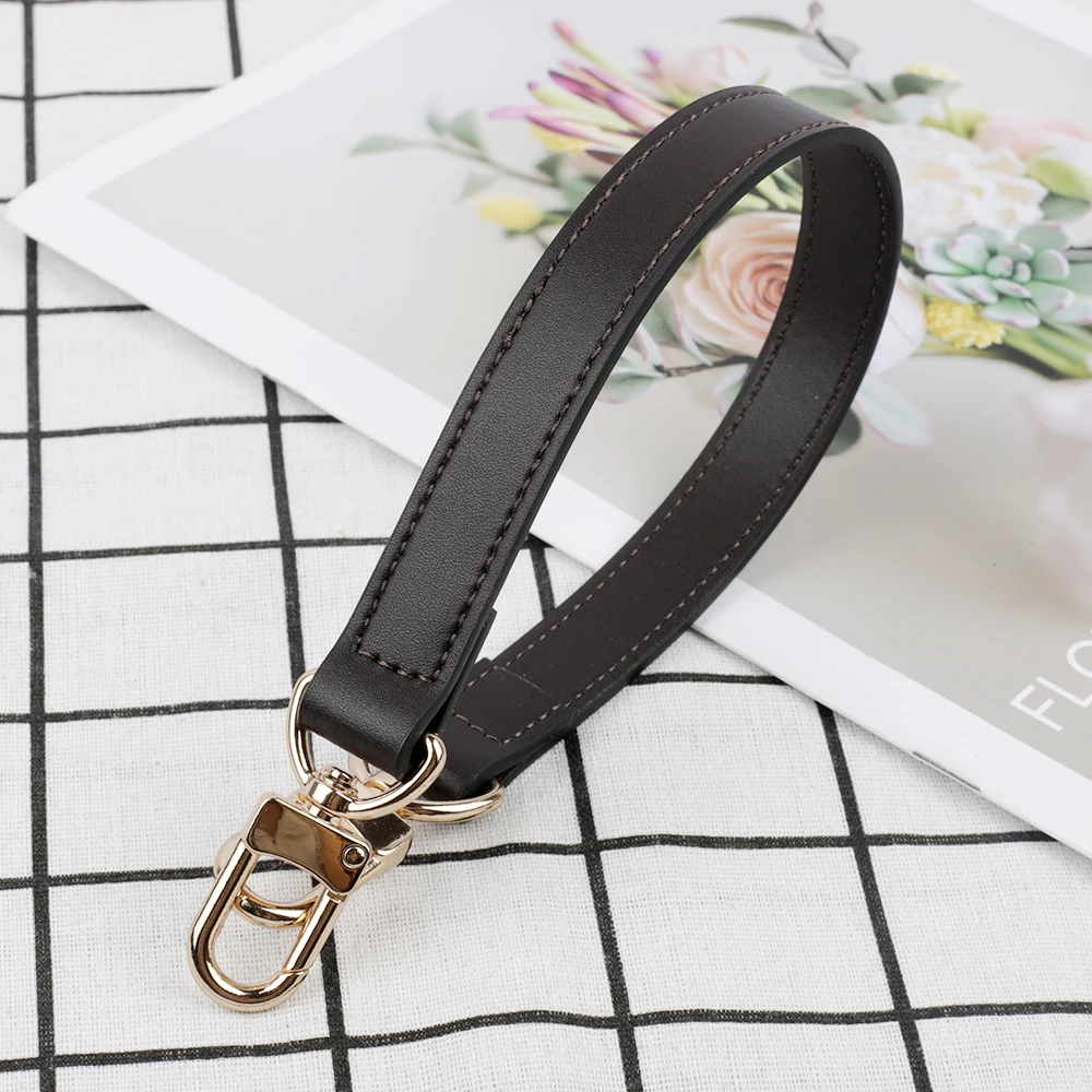 Genuine Leather Bag Strap With Silver Gold Hardware Shoulder Strap Handbag Strap For Obag Handle High Quality Bag Accessories