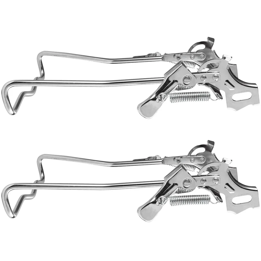 

2Pcs Bike Kickstand Iron Material Quick Release Comfortable Stable Bicycle Foot Support Metal Kickstand Bike Accessory