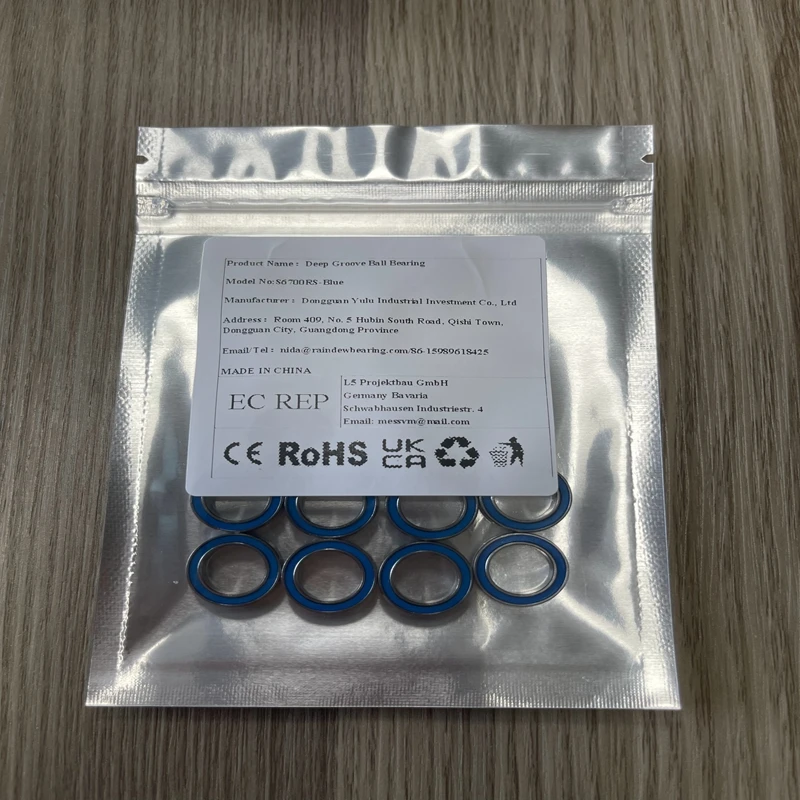 

2P/5P/10P Stainless Steel Bearing ABEC-7 Thin Section Contains S6700RS-Blue 10x15x4 mm and S6702RS-Blue 15x21x4 mm Models