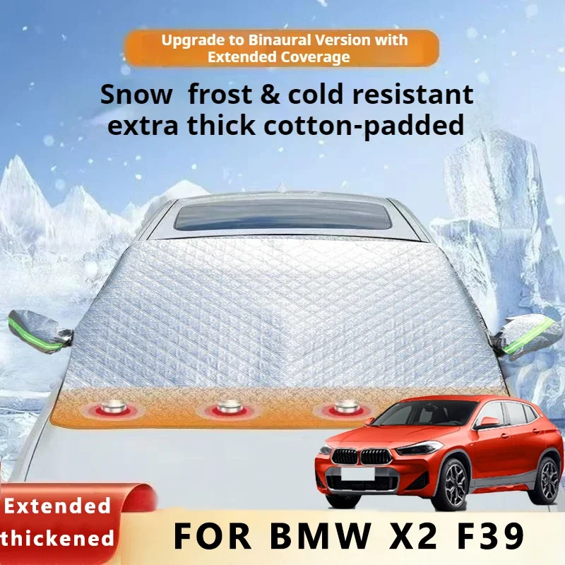 سميكة سيارة الآن ظلة غطاء الزجاج الأمامي مع 5/9 مغناطيس UV حماية مكافحة الثلوج ضوء الشمس للرياح الأمامية لسيارات BMW X2 F39 #1