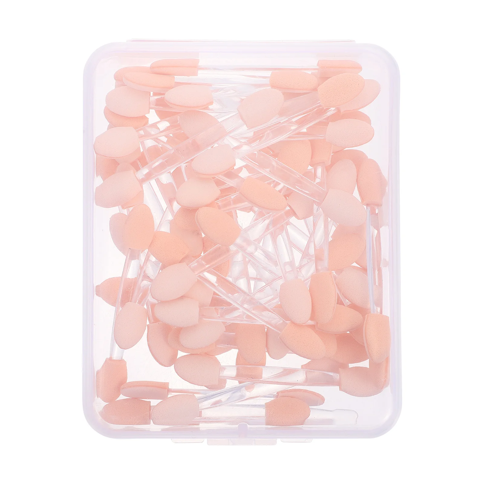 50 szt. Pędzle do cieni do powiek, dwustronne aplikatory lateksowe, lekkie, przenośne narzędzia do makijażu na podróże i do codziennego użytku.