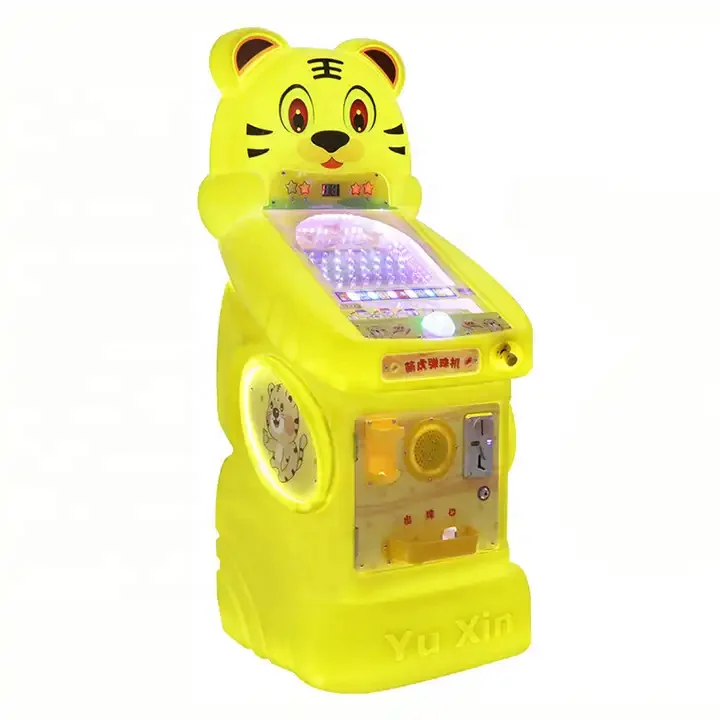 Hot Sale Coin Operated Star Pass 14mm Pachinko Machine Cute Tiger Pinball Game Machine Pull Rod Pachinko Machine Glass Bead Toy