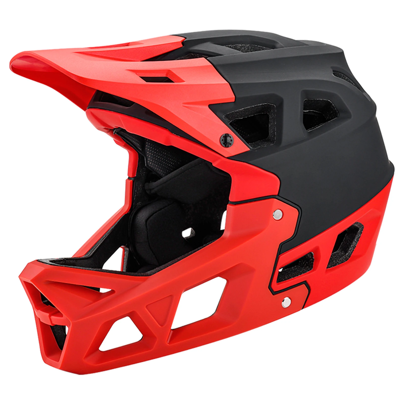 Draagbare mountainbikehelm voor volwassenen, downhill MTB helm voor heren/dames, mountainbikehelm met vizier, meer dan 31 ventilatieopeningen