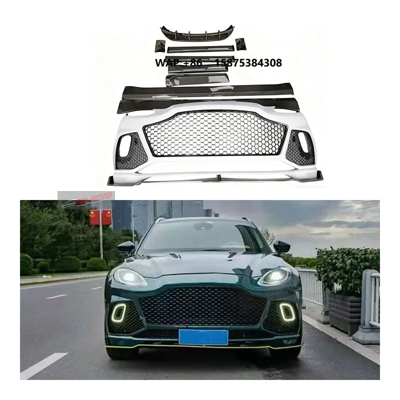 New Aston Martin DBX Upgrade SP Style Facelift Front Bumper Side Skirt Diffuser Spoiler Exhaust Bolt-On Carbon Fiber Body Kit