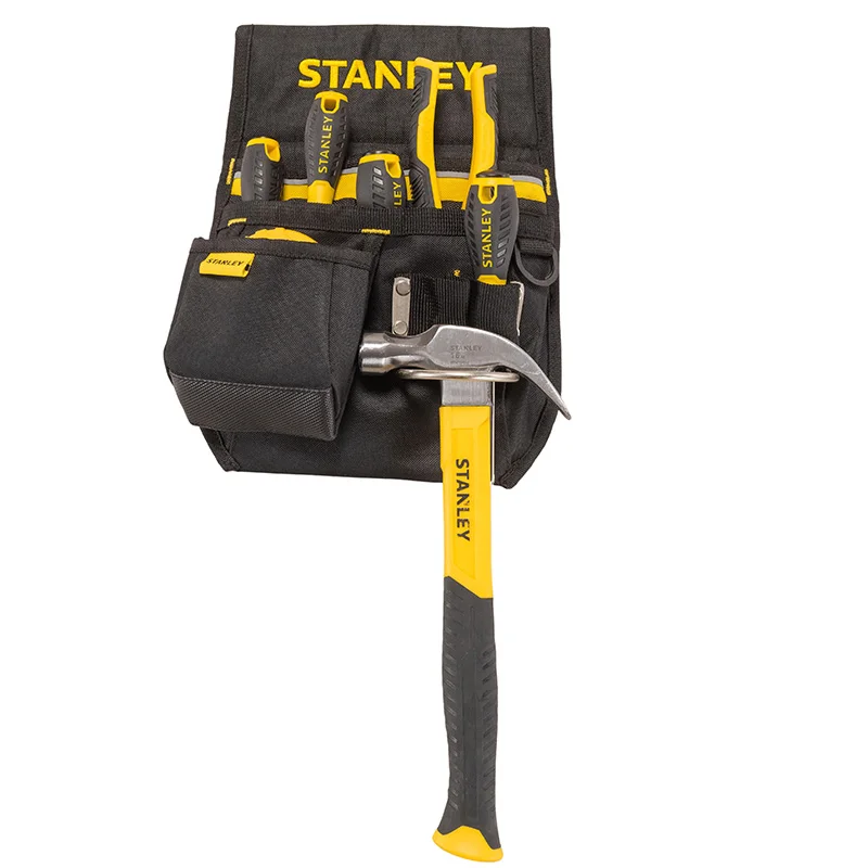 Stanley 1-Pcs Reinforced Professional Tool Bag Open Empty Small Organizer Multipurpose Waist Bag for Tools Mechanic Electrician