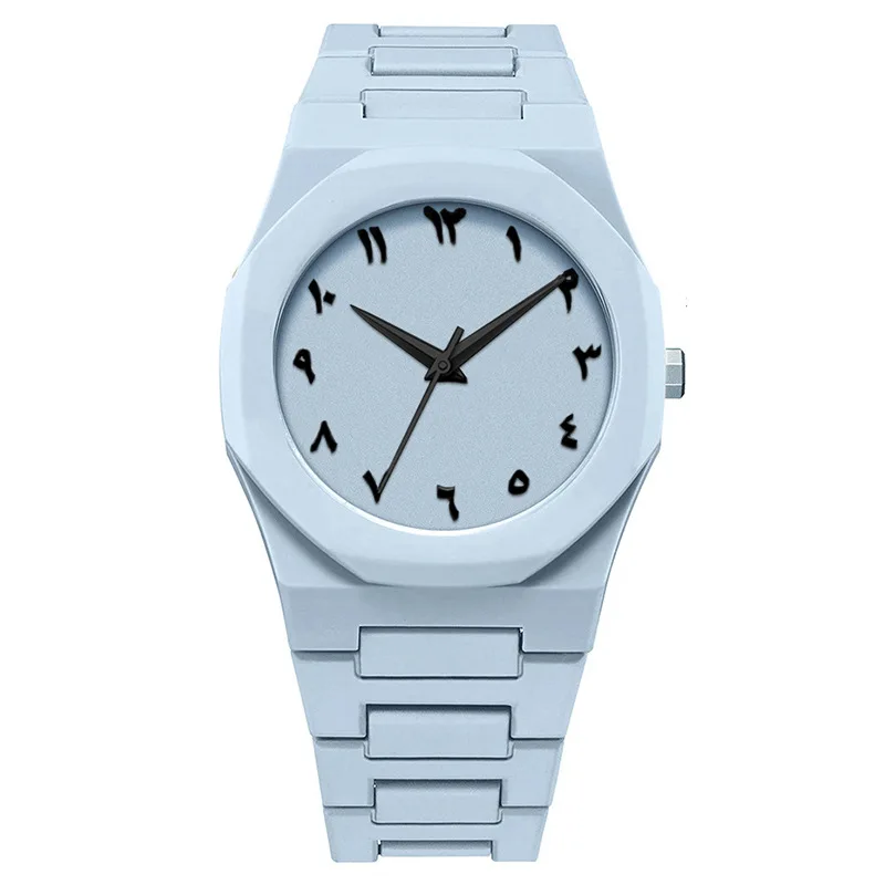 Classic Octagonal Plastic Quartz Watch for Men Arabic Numeral Dial Fashion Casual Business Wristwatch Male Watches Boy Gifts