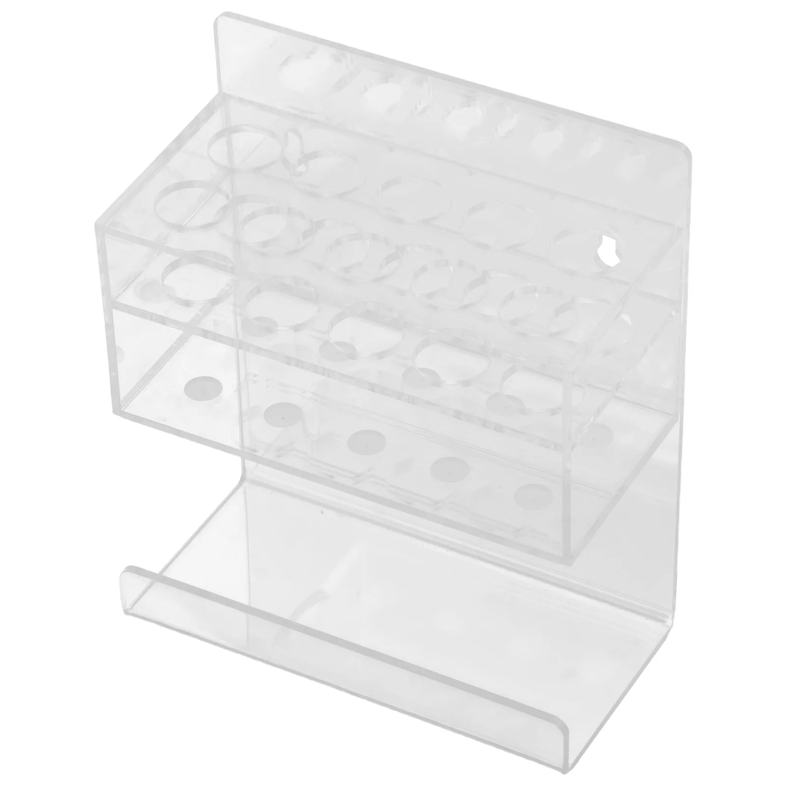 Transparent Acrylic Dry Erase Marker Holder Stable Pen Display Stand Desktop Organizer for Whiteboard Office Classroom