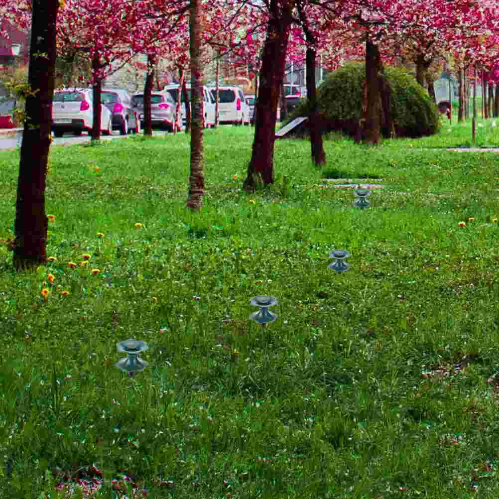 4 Pcs Tube Reel Guide Wheel Ground Insert Hose Holder Modeling Portable Long Plastic Spike Pvc Water Spikes Stabilizer