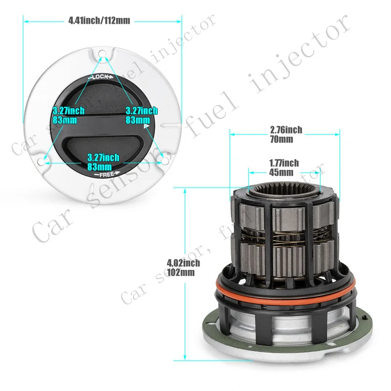 Q+ 1 Pair Of Front Locking Hub FOR 2011-2017 Ford Super Duty BC3Z3B396A
