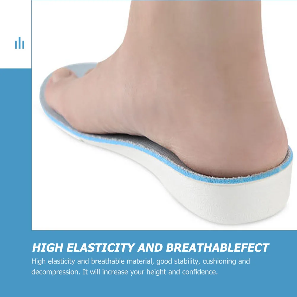 

Heightening Insoles Lightweight Breathable Non Slip Blue Color Sweat Absorption Shoe Pads Increasing Boosters Heel Protectors