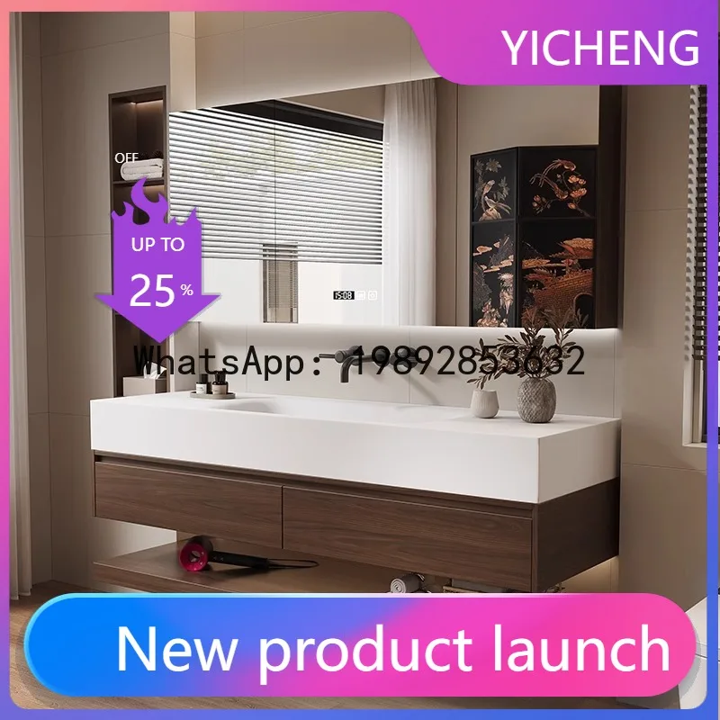 

Комплект мебели для ванной Hys - комбинация из спеченного камня и бесшовной керамической раковины