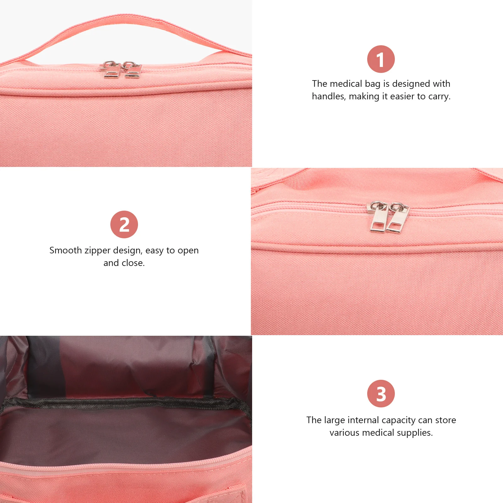 

Spacious Medicine Bag Portable First Aid Bag for Outdoor Activities Hiking Camping Travel Emergency Kit with Zipper Closure