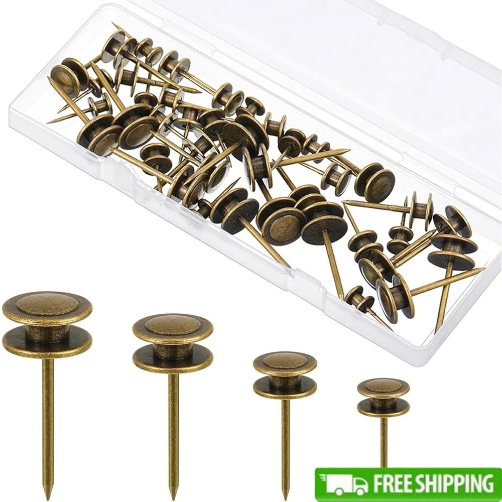 40Pcs Double Headed Picture Hangers Nails 10lb 20lb 30lb 50lb Durable Wall Hangers Reusable Picture Hooks Decorative Photo Tacks