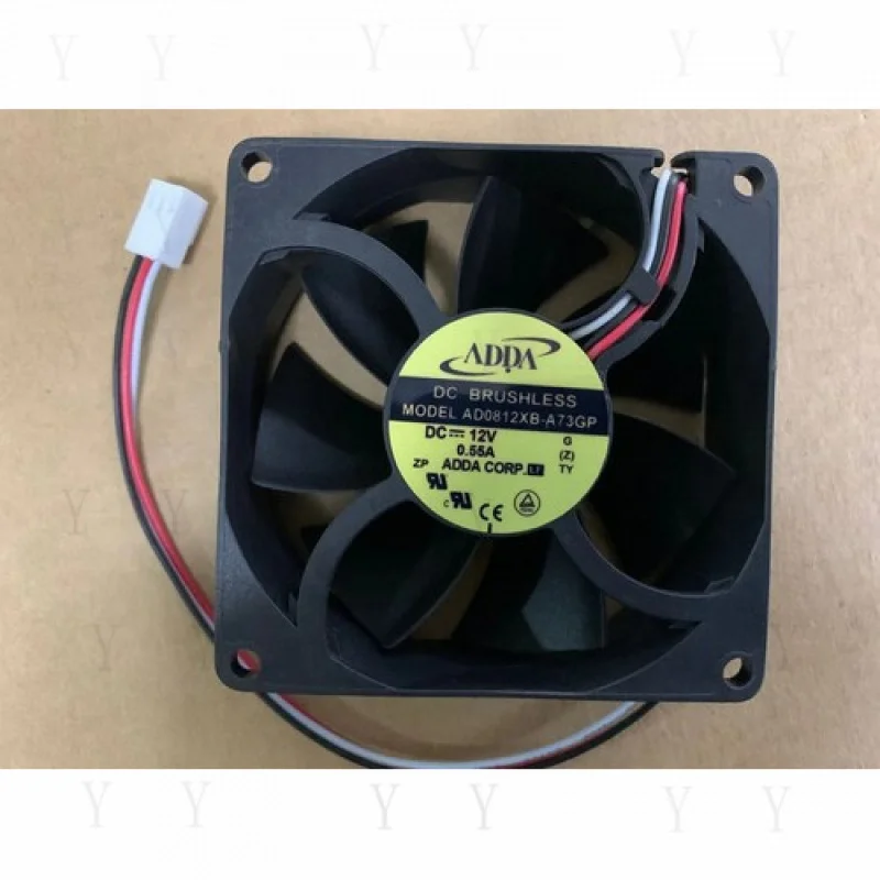 

Вентилятор охлаждения корпуса Y+ для ADDA AD0812XB-A73GP DC 12V 0.55A 3Pin 80x80x25mm