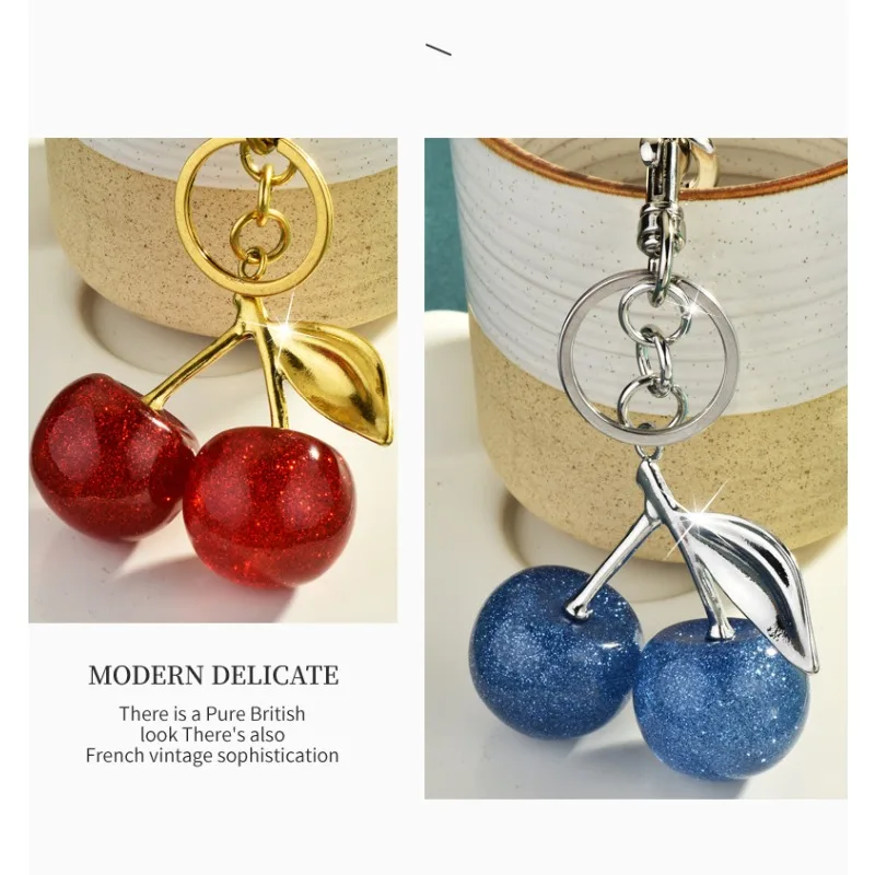 

Подвески для сумок 2025 года, аксессуары для женских сумок, изысканные автомобильные брелки, новые вишневые брелки