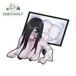 EARLFAMILY 13cm x 11cm for Ring Chan Car Stickers Cartoon Fashionable Decals Scratch-Proof Trunk Refrigerator Decor Car Goods