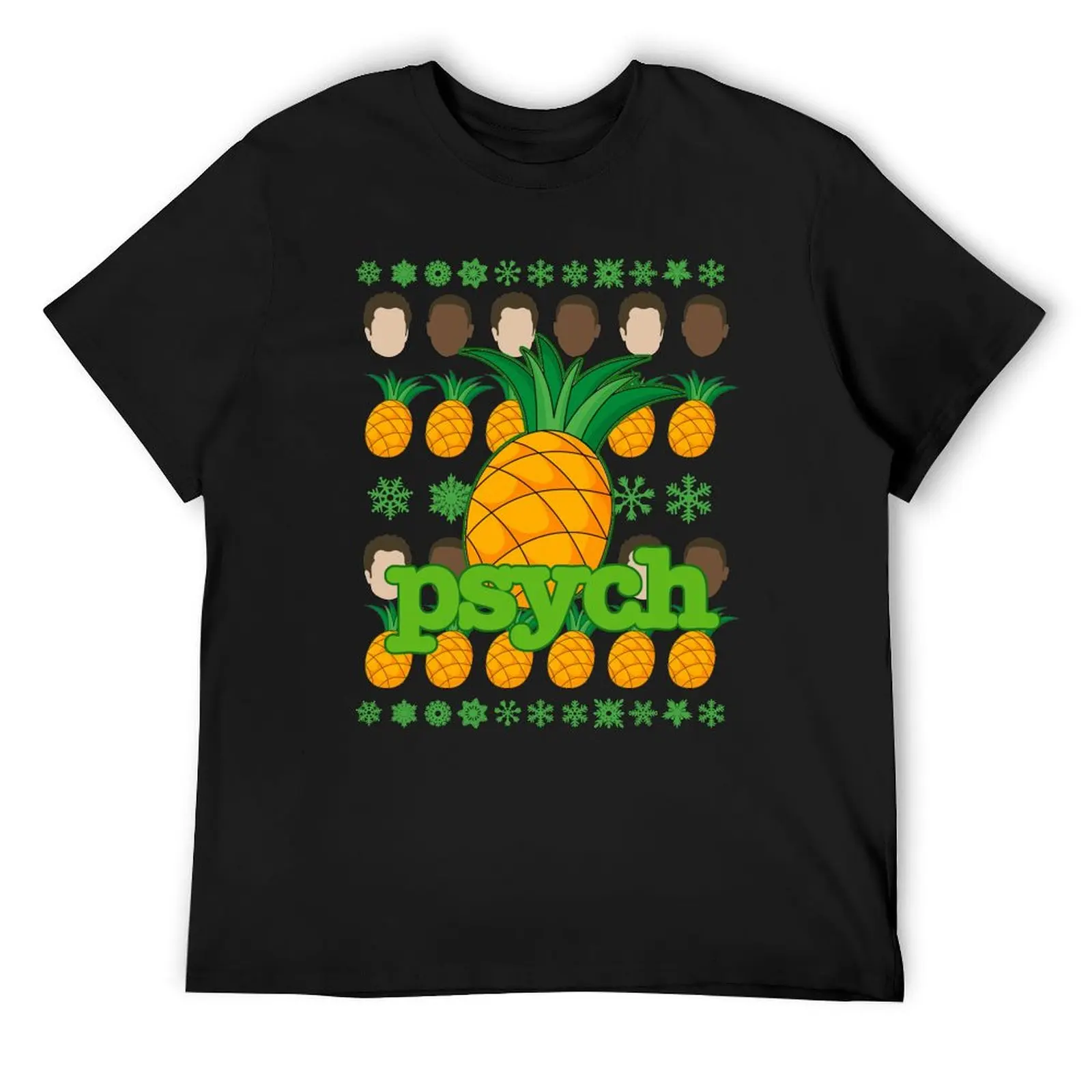

Psych TV Show Shawn Gus Pineapple Holiday Theme T-Shirt custom shirt Short sleeve tee shirts graphic mens t shirt