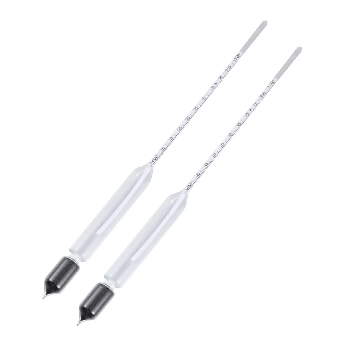 2Pcs Glass Densitometer Floating Hydrometer Accurate Water Specific Gravity Temperature Tester for Aquariums Hydrometer