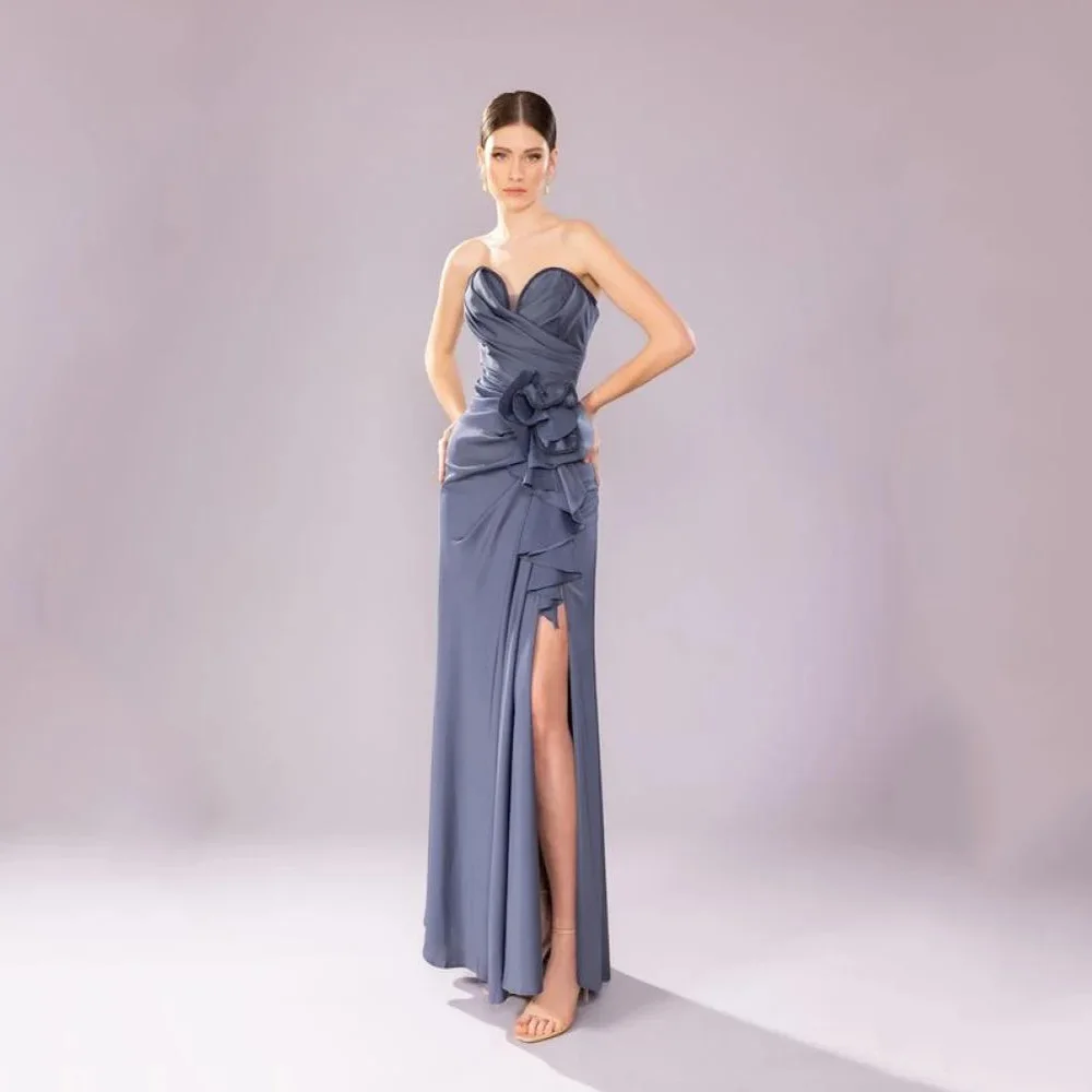 

DRESS FORU Exquisite Sexy Evening Dress Chiffon for Floor-Length Sweetheart Sleeveless Prom Dress Vestidos De Fiesta Customized