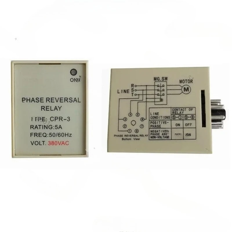 CPR-3 5A phase sequence protector AC380V mold temperature machine phase sequence relay protection switch