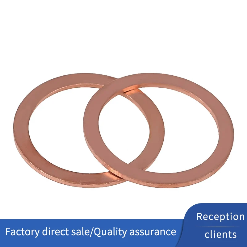 M20 M22 M24 M27 M30 M33 M36 M42 M45 M48 M50 M60 Copper Washer Marine Watches Seal Copper Round Flat Washer Screw Metal Annealing