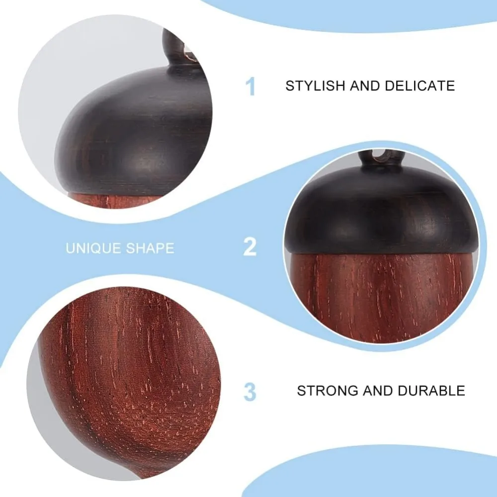 3 Pcs Wooden Acorn Nut Pendant 3 Colors Mini Acorn Necklaces Pendant Wood Pine Cone Charm Disconnectable Acorn Shape Ornaments