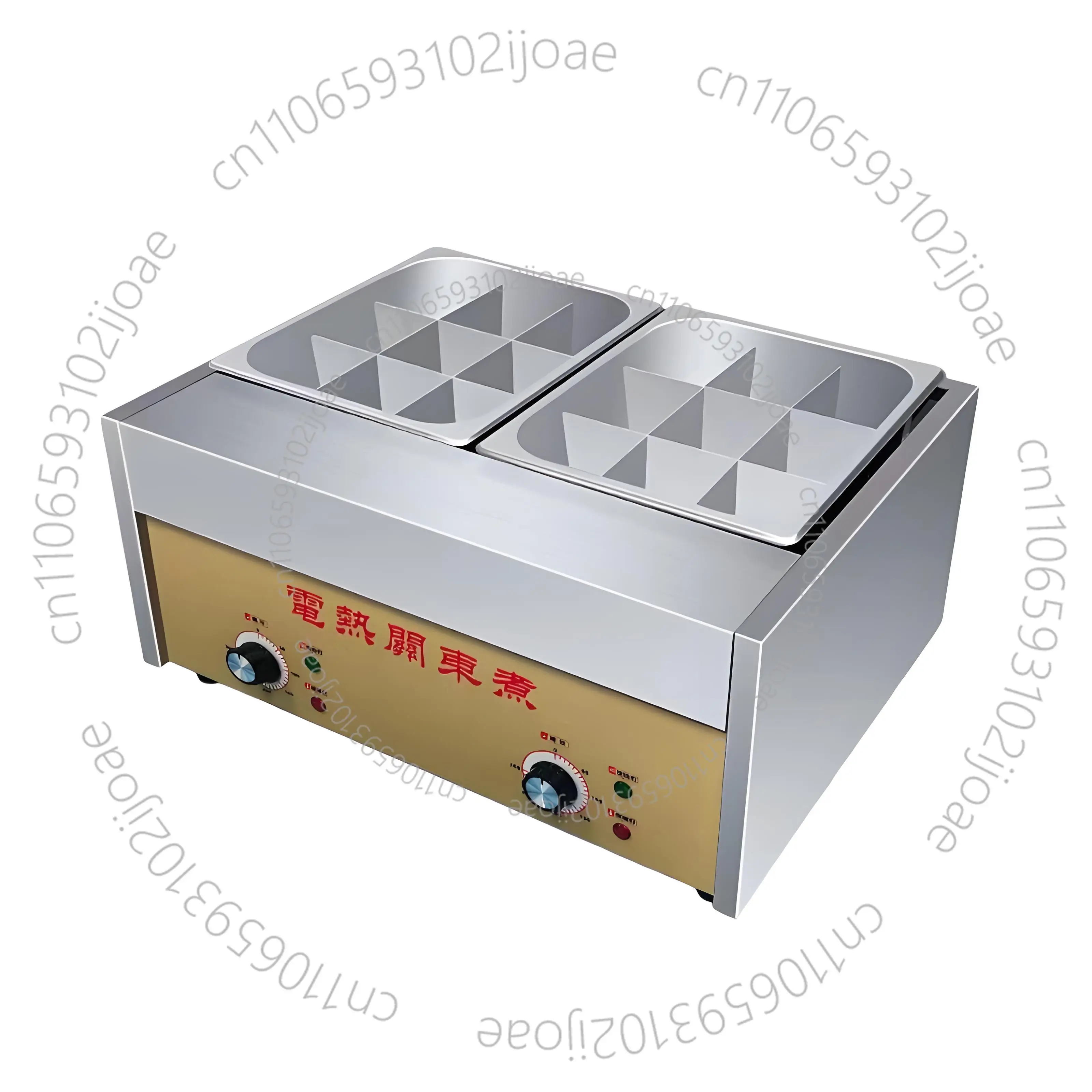 Commercial Electric Stainless Steel Rotisserie Pot 2 Slot 18 Compartment 20 Liter Hot Pot Cooking Commercial Kitchen