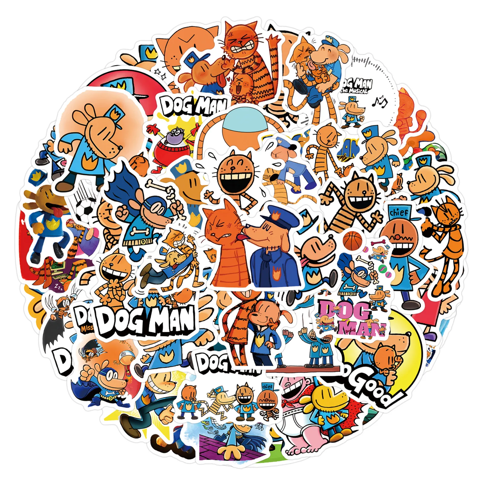 

55PCS Dog Man Stickers Graffiti Stickers DIY Diary Phone Case Handmade Scrapbook Aesthetic Stickers