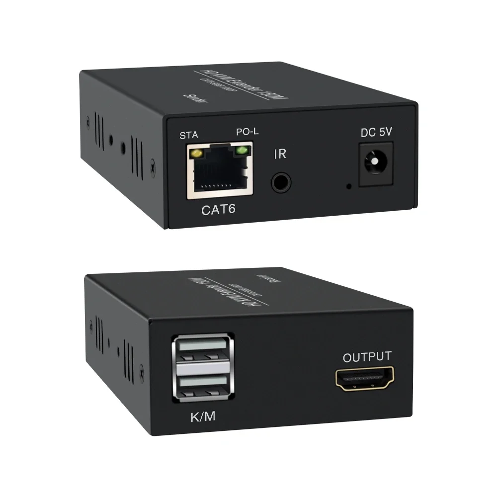 HDmi-kvm 150 m Extender mit IR-Erweiterungs- und Ausgangsfunktion, Trennung von Videosplittern und Konvertern