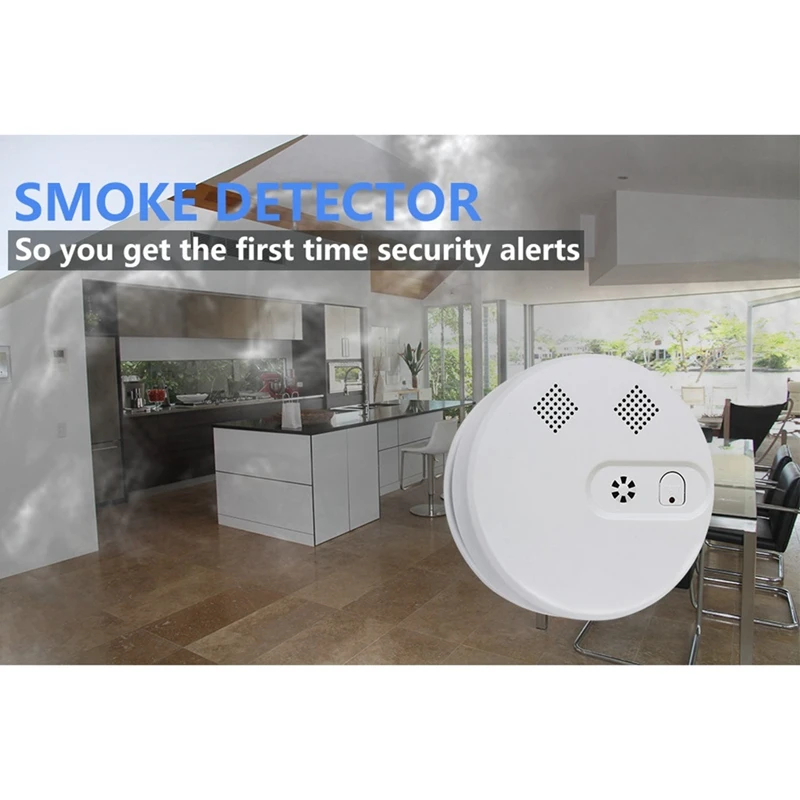 Home Multifunctional Kitchen Smoke Alarm Detector Smart Device Smoke Automation Detector Fire Alarm Durable Easy Install