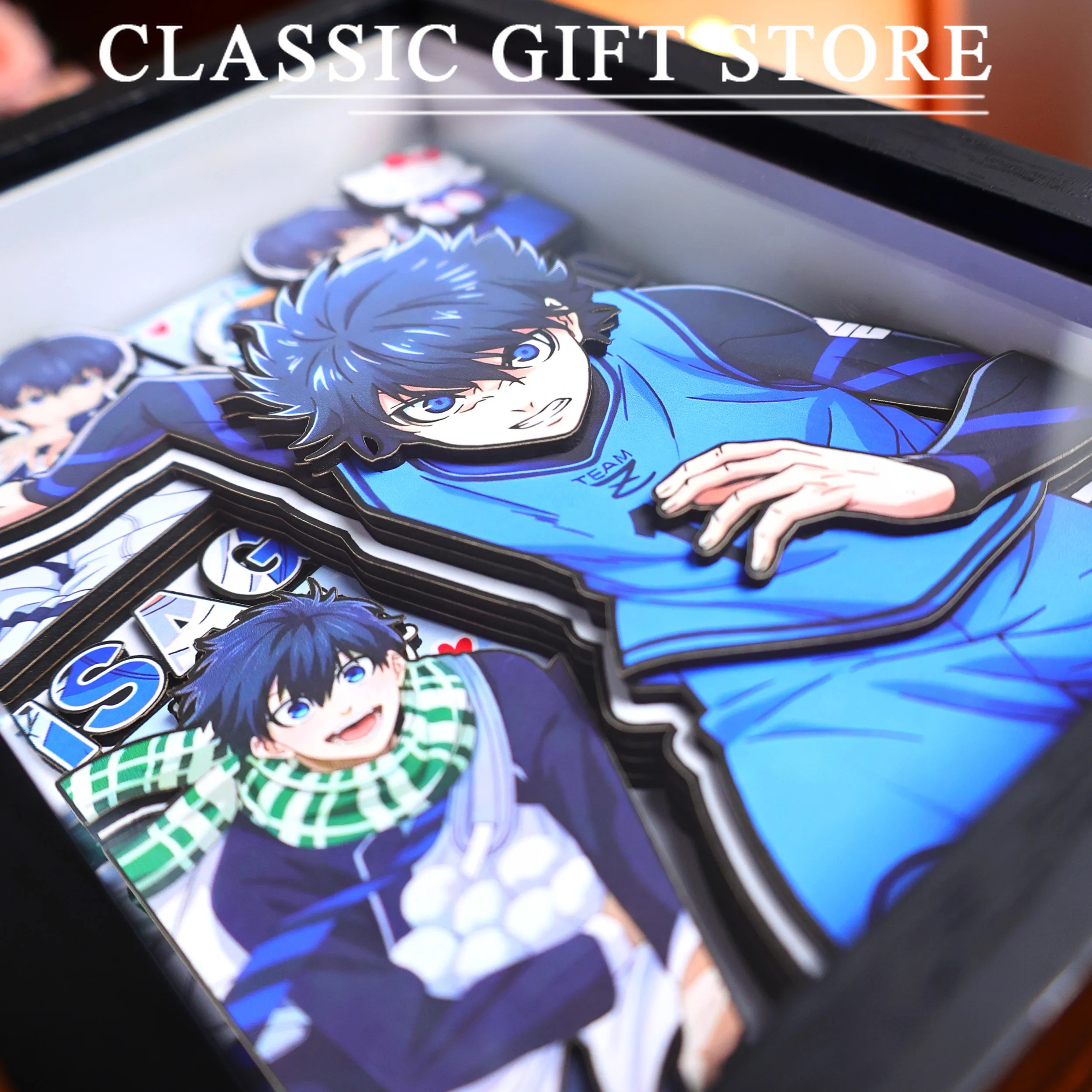 الأزرق قفل أنيمي الكرتون ثلاثية الأبعاد الفن اللوحة Isagi Yoichi Chigiri Hyoma الكرتون الشكل جمع الصورة اليدوية سطح المكتب DecoraGift #2