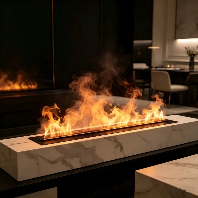 Bar Nightclub Stage Water Vapor Fireplace 3D Color Changing Flame Performance Grade for Atmosphere Fireplace Mist Technology